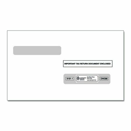 COMPLYRIGHT W-2 5214 4-Up Double Window Envelope, 100PK 52991911